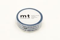 mt masking tape border indigo (MT01D386) / เทปตกแต่งวาชิ ลาย border indigo แบรนด์ mt masking tape ประเทศญี่ปุ่น