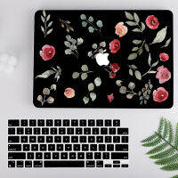 เคสพิมพ์ลายดอกไม้สีดำเข้ากันได้กับ MacBook Air 15 A2941 M2 Pro 14 M2 2023 A2779 A2480 2023เคส M2อากาศ A2179 A2681 A2337 Pro 13นิ้วเคส A2338 M2 A1708 2022 A1706 A2159 A2251 A2289 Pro 14 A2442 M1 a2485 Pro 16 A2141