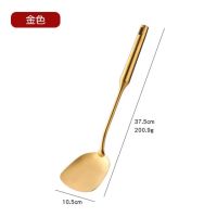 QTCF-1pc Stainless Steel Long Handle Kitchen Set Gold Cooking Utensils Scoop Spoon Turner Ladle Cooking Tools Kitchen Utensils Set