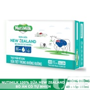 Thùng 48 hộp Sữa không đường New Zealand Nuti Bò ăn cỏ tự nhiên Không đường