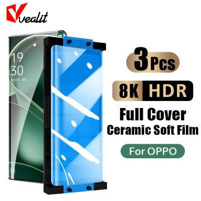 1-3Pcs Soft Ceramic Screen Protector for Oppo Find X6 X5 X3 X2 Neo Full Curved Protective Film for Oppo Reno 3 4 5 6 9 Pro Plus