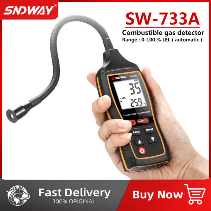SNDWAY Combustible Gas Detector SW733A Propane CO Hexane Methane Leak