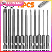 หัวสกรูท็อกเซ็ตไขควงเหล็กกล้าผสม S2ชุดซ็อกเก็ตบิตยาวพิเศษ11ชิ้น Set Mata Bor 1/4 "ไดรฟ์75มม. หัวสว่านบิต