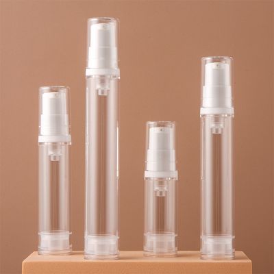 5/10/15ml Vacuum Bottle Press Liquid Foundation Lotion Eye Cream Empty Refillable Bottle Cosmetic Container Portable Makeup Tool