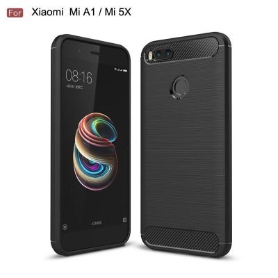 เคสนิ่มผิวด้านเคสซิลิโคนสำหรับ Xiaomi A1 Mi A1 Mi 5X เคสคาร์บอนไฟเบอร์กันกระแทก Mi5x Mia1 Xaomi