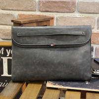 Clutch Fashion Mens High Quality Pu Leather Handbag Envelope Bag European American Document Bag Underarm Bag Large Capacity Bag