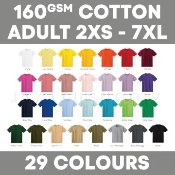 Foursquare Plain 100% Cotton 160gsm Short Sleeve Round Neck T-Shirt / Red  Color Round Neck T-Shirt / Nude Color T-Shirt