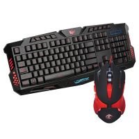 J70 Cracked Three Color Backlit USB Wired Gaming Keyboard and Mouse Set for Notebook Desktop