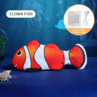 KIMPETS Floppy Fish Interactive Electric Cat Toy Electronic Plush Toys for Cat Play Fish Catnip Cats Bite Chew Toy USB Charge