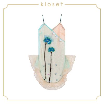 Kloset Sparkling Embellished Mini Dress  (SS18-D018)เสื้อผ้าผู้หญิง เสื้อผ้าแฟชั่น เดรสแฟชั่น เดรสสายเดี่ยว