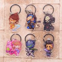 【DT】Overwatch Keychain Clear Acrylic Key Chain Pendant Anime Accessories Cartoon Key Ring hot