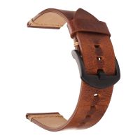 BEAFIRY Genuine Leather Watch Band 24mm Dark Brown Light Brown  Matte Brown Oil tanned Natural Crack Leather Strapsby Hs2023