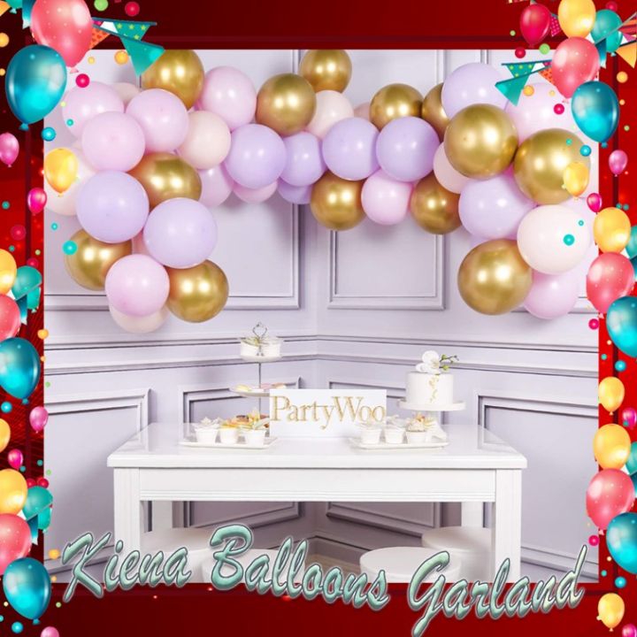 Purple Balloons Purple and Gold Birthday Party Light 