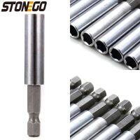 STONEGO 1PC/10PCS 60mm Magnetic Screwdriver Extension Bit Tips Holder 1/4in Hexagon Shank Set Drill Bit Adapter Drills  Drivers