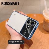 KONSMART สำหรับ Realme C53 C55 C33 C31เคสนิ่มหน้าต่างขนาดใหญ่เคลือบ TPU 2023ที่มาพร้อมกับซิลิโคนฟิล์มเลนส์ปลอกโทรศัพท์มือถือ RealmeC53 NFC