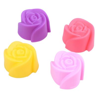 40X Silicone Rose Muffin Cookie Cup Cake Baking Mold Chocolate Jelly Maker Mould