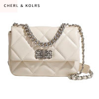 CHERL &amp; KOLRS French Niche กระเป๋าถือโซ่เนื้อเกรดสูงขนาดเล็กกระเป๋าสี่เหลี่ยมทุกกระเป๋าสะพายพาดลำตัวแบบเรียบง่าย