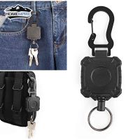 Homempire ลวดเชือกกลางแจ้ง Key Ring แบบพกพา Retractable Key Chain Anti-Theft Telescopic พวงกุญแจ Outdoor Camping Key ผู้ถือ Tactic พวงกุญแจ