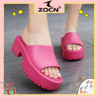 ZOCN รองเท้าแตะยกสูงสำหรับผู้หญิง,รองเท้าขนาดใหญ่หนา36-41สีแดงกุหลาบ/ดำ/เขียว/รองเท้าแตะลำลองอเนกประสงค์วัสดุเป็นมิตรกับสิ่งแวดล้อมอีวีเอนุ่มสบาย