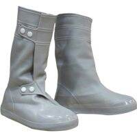 Rouroliu ผู้ชายผู้หญิงกันน้ำรองเท้านำมาใช้ใหม่ครอบคลุมลื่นแพลตฟอร์ม Rainboots ปก U Nisex กลางแจ้งข้น Overshoes FR53