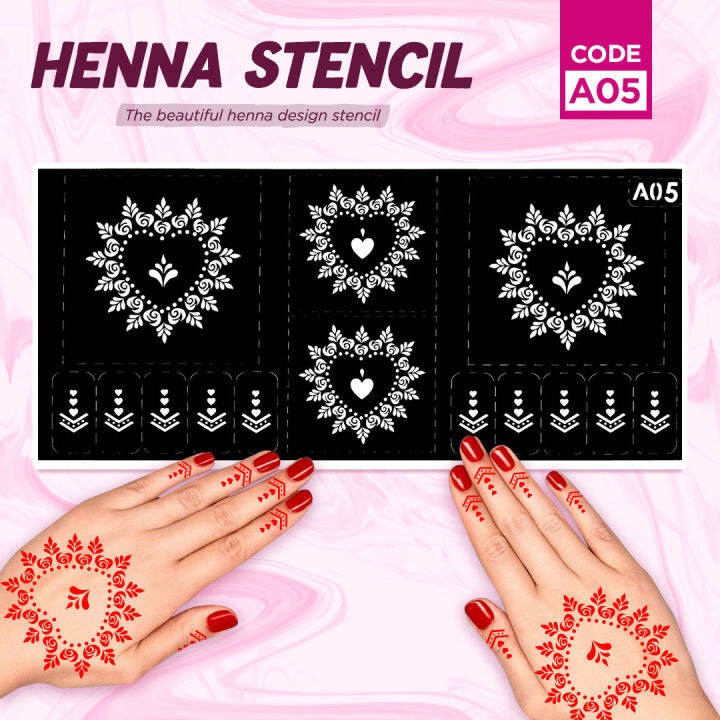 STENCIL HENNA / STICKER HENNA (READY STOCK) A05 Lazada