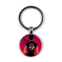 Karate Kid Movie Keychain Cobra Kai Time Gem Keyring Brooch Metal Badge Car Key Ring Bag Pendant Sleuhanger Men Jewelry Gift