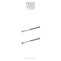 NooYoo ต่างหูสำหรับผิวแพ้ง่าย Titanium TL Disc Attachment (CZ)