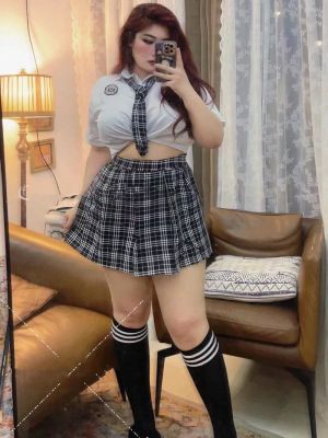 Women Sexy School Girl Uniform Plus Size Anime Lingerie Black Plaid Skirt Set Erotic Sex Role Play Outfit Kawaii Cosplay Costume