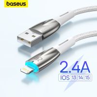 Baseus ไฟ Led สมาร์ท USB กับพอร์ตไลท์นิ่ง2.4A ชาร์จข้อมูล Glimmer Series S ได้อย่างรวดเร็วสำหรับ14 13 12 11 Pro Max