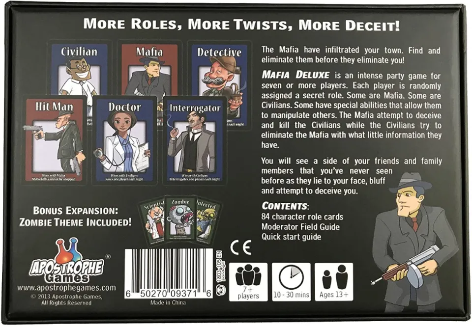 Mafia The Party Game Deluxe Edition 47 Unique Roles on 84 Role