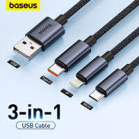 Baseus 3 In 1สาย USB Type C สายเคเบิ้ลสำหรับซัมซุง Xiaomi Mi 9หัวเว่ยเคเบิ้ลสำหรับ 13 12 11ศัพท์ชาร์จ Micro USB สายเคเบิลข้อมูล