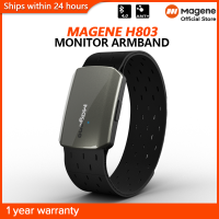 Magene H803 Heart Rate Sensor Monitor Armband Dual Mode การออกกำลังกายกลางแจ้ง บลูทูธ Ant Sensor พร้อมสายคล้องแขน คอมพิวเตอร์จักรยาน วิ่ง จักรยาน สำหรับ Wahoo