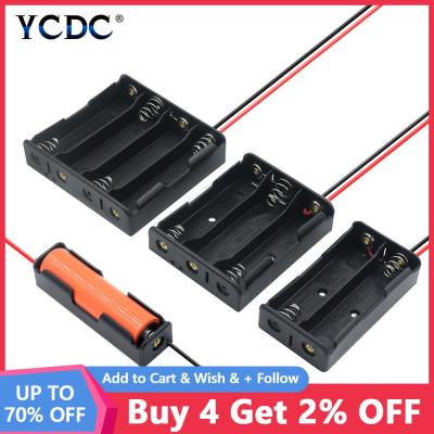 YCDC 4/3/2/1x 18650 Battery Case Storage Box DIY 1 2 3 4 Slot Way Batteries Clip Holder Container With Wire Lead Pin Power bank