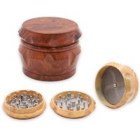 Special Offers Wooden Herb Hand Grinder Portable Pepper 4-Layer Manual Crusher Grinding Tool Zinc Alloy Teeth Kitchen Gadget Home Supplies