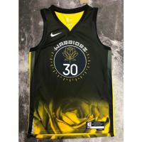 Hot 【hot pressed】2023 nba jersey Golden State Warriors No. 30 Curry black V basketball jersey