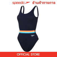 ถูก++ SPEEDO Summer Stripe Belted Deep U-Back ชุดว่ายน้ำผู้หญิง ชุดว่ายน้ำ ของดี ชุดว่ายน้ำ บิกินี่ ชุดว่ายน้ำหญิง ชุดว่ายน้ำสาวอวบ