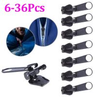 6-36Pcs Universal Instant Fix Zipper Repair Kit Replacement Zip Slider Teeth Rescue New Design Zippers Sewing Clothes 3 Colors Door Hardware Locks Fab