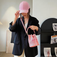 Foreign Trade Womens Bag 2022 New Fashion Casual Letter Tote All-Match Shoulder Crossbody Drawstring Bucket Bag