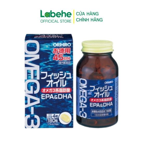Viên uống dầu cá omega 3 orihiro 180 viên phòng ngừa các bệnh tim mạch - ảnh sản phẩm 1