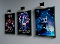 Hollow Knight Videogame ภาพวาด-เด็กอะนิเมะเกมโปสเตอร์พิมพ์-พิมพ์บนผ้าใบ Home Wall Art รูปภาพ-สำหรับตกแต่งห้องนั่งเล่น