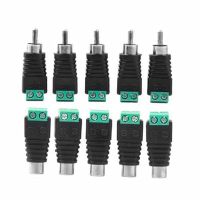 10pcs RCA Terminal Block CAT5 To Camera CCTV Video Balun RCA Female or Male Jack AV Screw Connector Watering Systems Garden Hoses