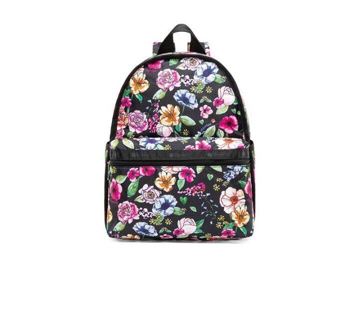 lesportsac-2023-กระเป๋าเป้ปีนเขากันน้ำกระเป๋าผู้หญิงเกาหลีน้ำหนักเบากระเป๋าเป้เดินทางกระเป๋านักเรียน7812