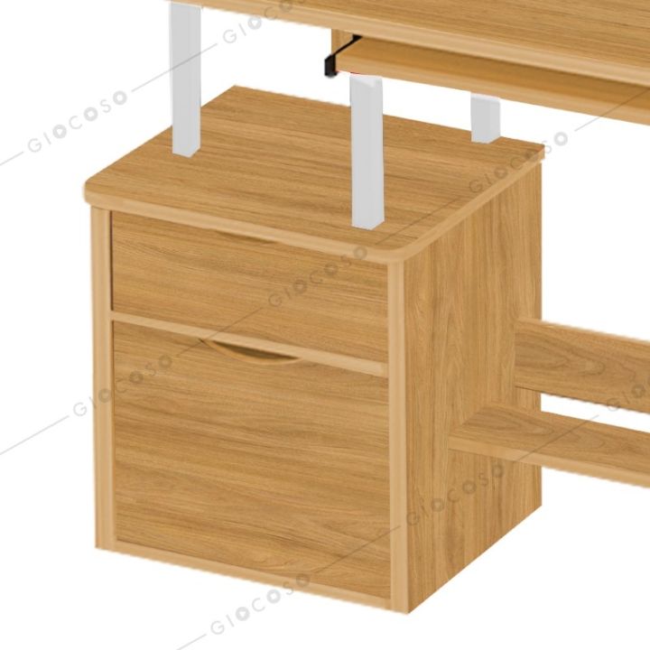giocoso-โต๊ะคอมพิวเตอร์-โต๊ะคอม-โต๊ะทำงาน-โต๊ะคอมพิวเตอร์พร้อมลิ้นชัก-2-ชั้น-มีที่วางคีย์บอร์ด-รุ่น-b2394-2395-gold