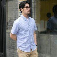 เสื้อเชิ้ตแขนสั้น Oxford รุ่น TheDOT. ผ้าทอ Twill หนานุ่ม ใส่สบาย ทนทาน