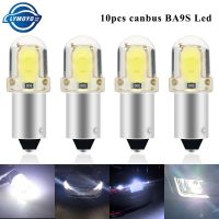 (Premium car)10ชิ้น BA9S LED C An BUS T4W หลอดไฟซัง2SMD รถยนต์ด้านหลังแผนที่แสงไฟด้านข้างหลอดไฟอัตโนมัติความกว้างแสงย้อนกลับโคมไฟสีขาว12โวลต์ข้อผิดพลาดฟรี