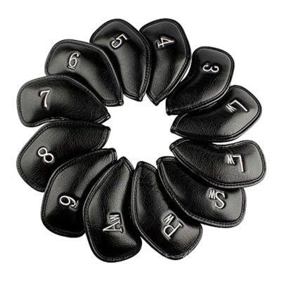 12pcs Thick Synthetic PU Leather Golf Iron for Head Covers Set Headcover Fit All Brands for callaway for PING for Taylor