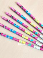 ดินสอสำหรับเด็ก HB ลาย Furby ห้วยางลบ สีสันสดใส  แพคละ 6 แท่ง