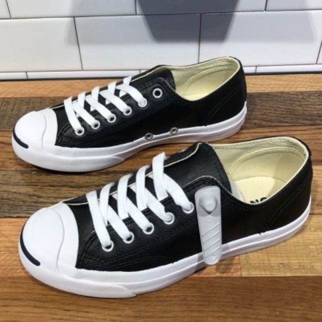 CONVERSE JACK PURCELL LEATHER BLACK | Lazada