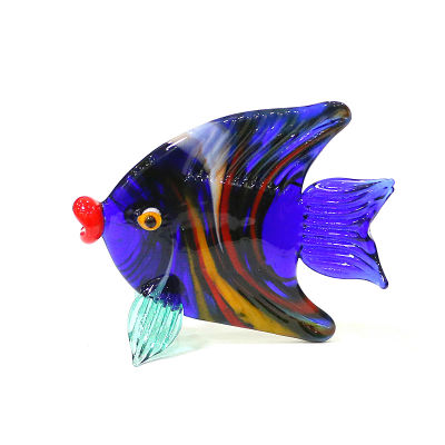 Murano Glass Sea Fish Mini Figurines Colorful Cute Vivid Simulation Marine Animal Craft Ornaments Home Aquarium Decor Collection