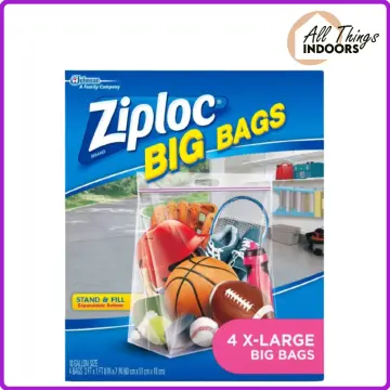 Ziploc Stand and Fill Big Bags, XL Big Bags, 4 Count (Pack of 2)